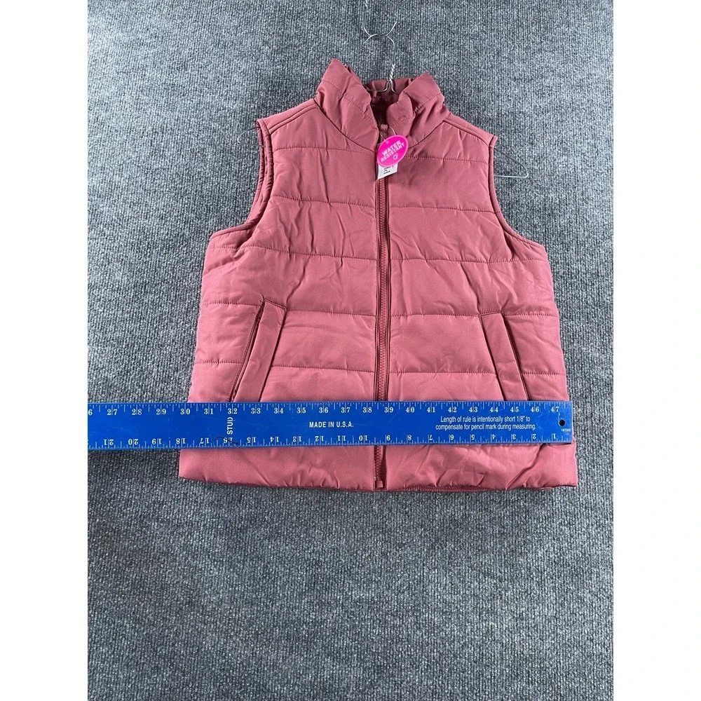 The Childrens Place Girls XL 14 Pink Puffer Vest Water Resistant Fleece Lined